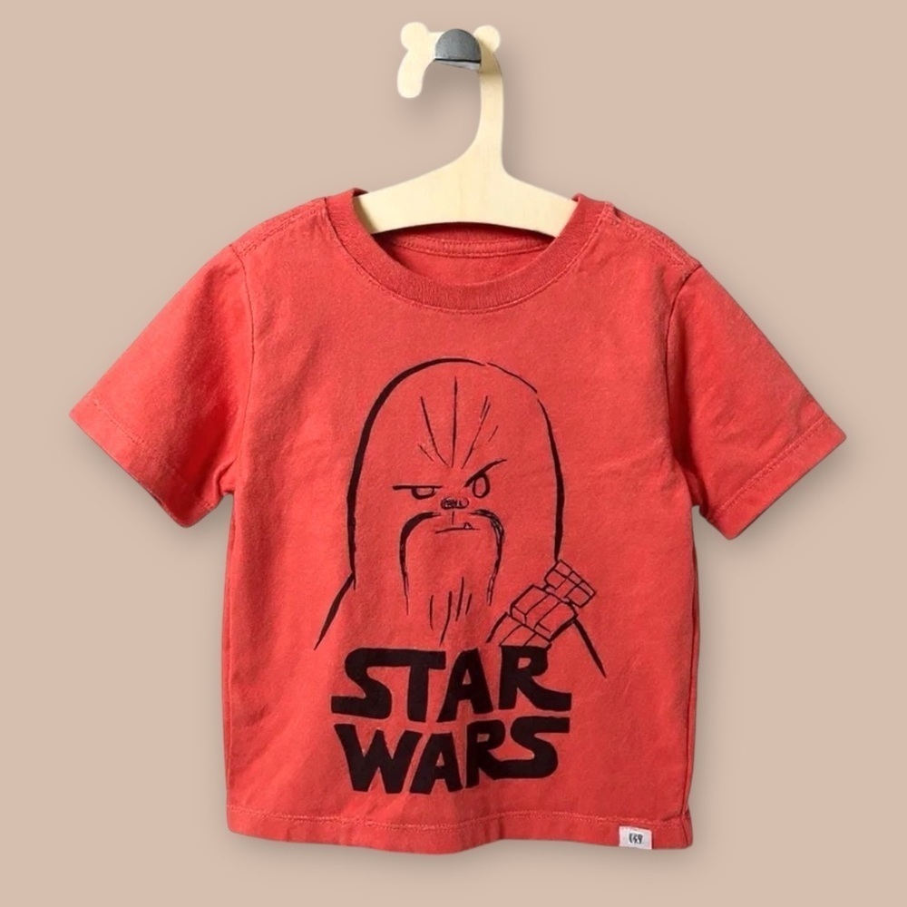 [KID] BABY GAP Organic Cotton Tee 4T Red/Black | Toddler T-Shirt